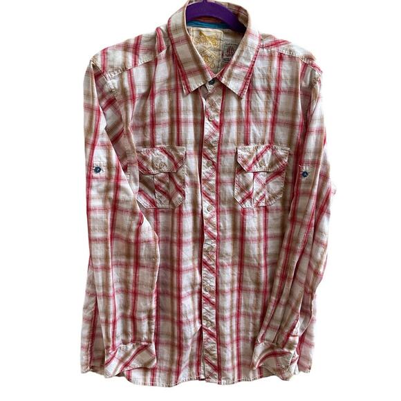 Soverign Code Mens Plaid Button Down Shirt Long Sleeve‎ Size XL Woven Pleasure - Picture 1 of 13